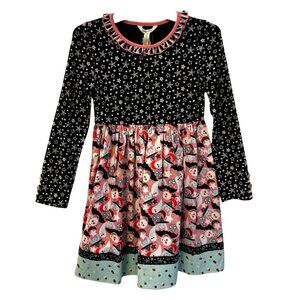 Matilda Jane Heart to Heart Halloween Fun Print long sleeve dress SIZE 10 NWT!
